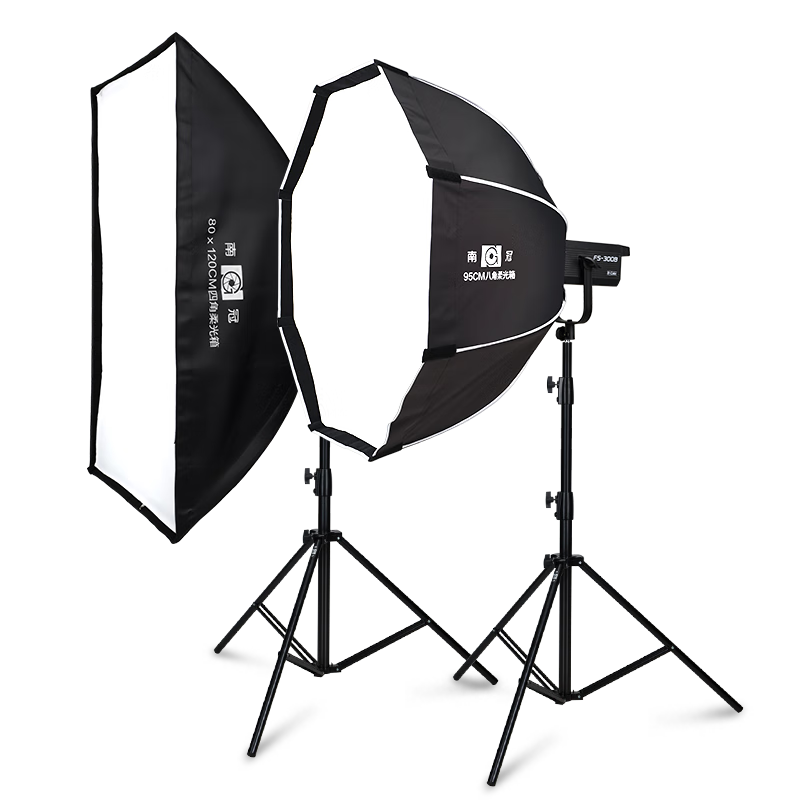 南冠fs-300b双色温直播补光灯专业led影视灯服装直播间打光灯 人像儿童影楼婚纱拍照摄影灯 600W双灯套装A