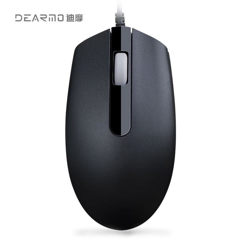 迪摩 (DEARMO) M180有线鼠标办公鼠标笔记本台式机鼠标USB光电男女生鼠标 黑色 1000DPI