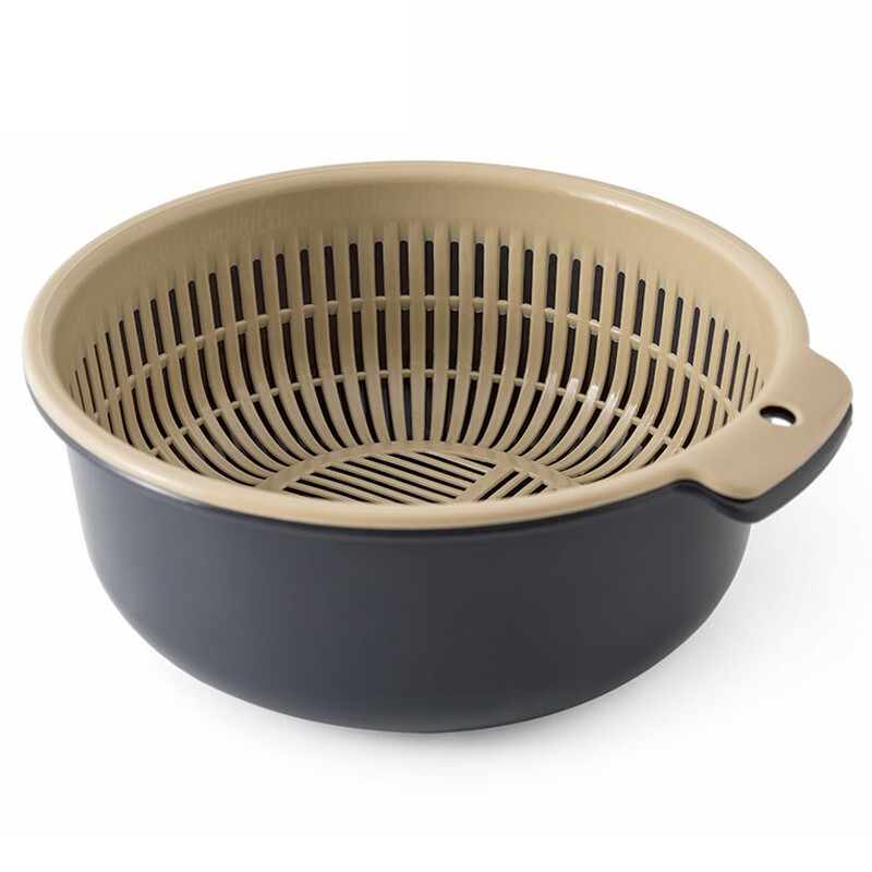 双层洗菜篮滴水篮 便携厨房塑料镂空沥水淘米多用沥水篮 大号2