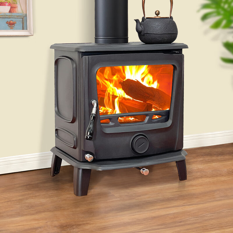 炉小暖真火壁炉燃木柴农村铸铁烧柴火取暖炉别墅室内家用壁炉真火木柴