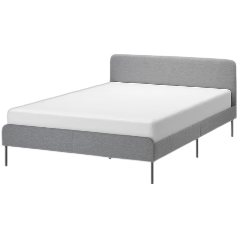 ikea 宜家 slattum斯拉图双人床现代简约轻奢布艺 1470元