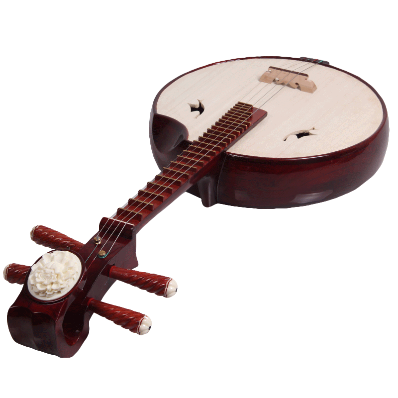 梵巢泡梧桐木面板 金屬品 特制紅木中阮樂器 初學 考試演奏 ZR-02  特制紅木中阮ZR-02