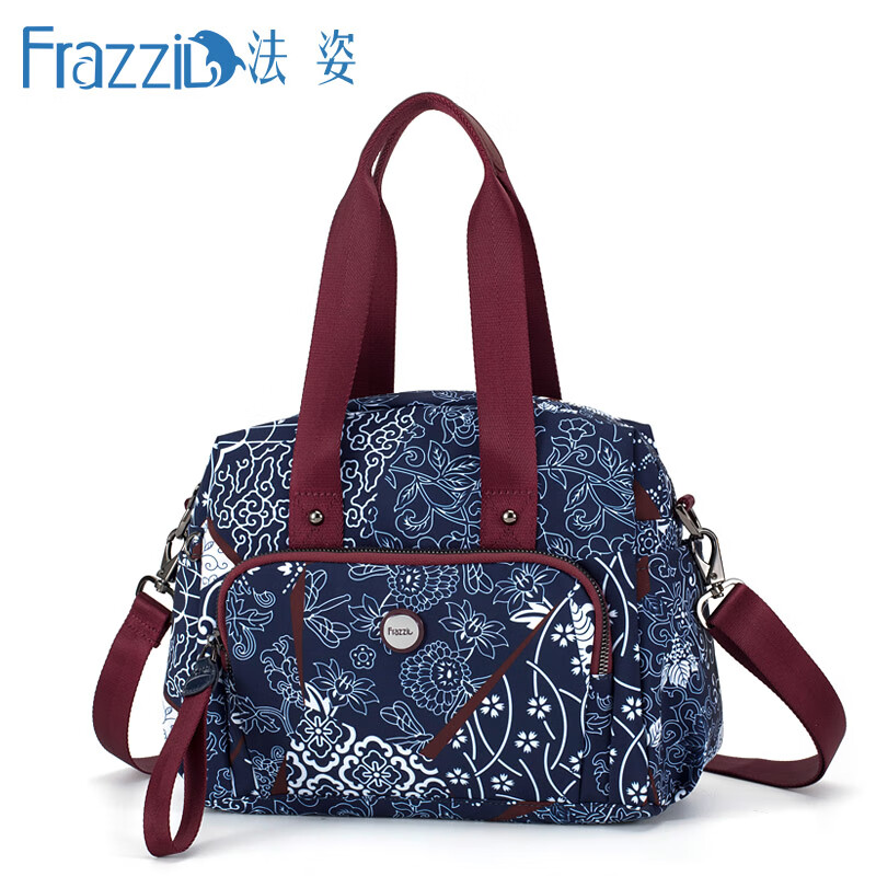 frazzil/法姿女包帆布手提包大容量新款时尚休闲肩挎包欧风布包中年