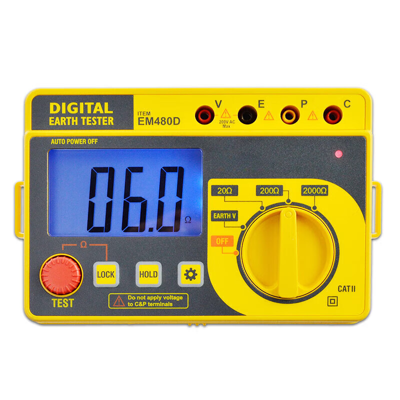 扑哩扑剌雷仪高精度检测数字摇表雷数显表 em480d