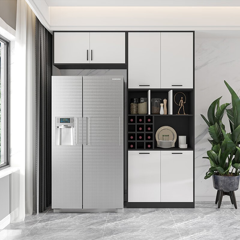 菲迪拉客厅隐形冰箱柜一体酒柜餐边柜吊柜多功能储物柜嵌入式置物酒柜