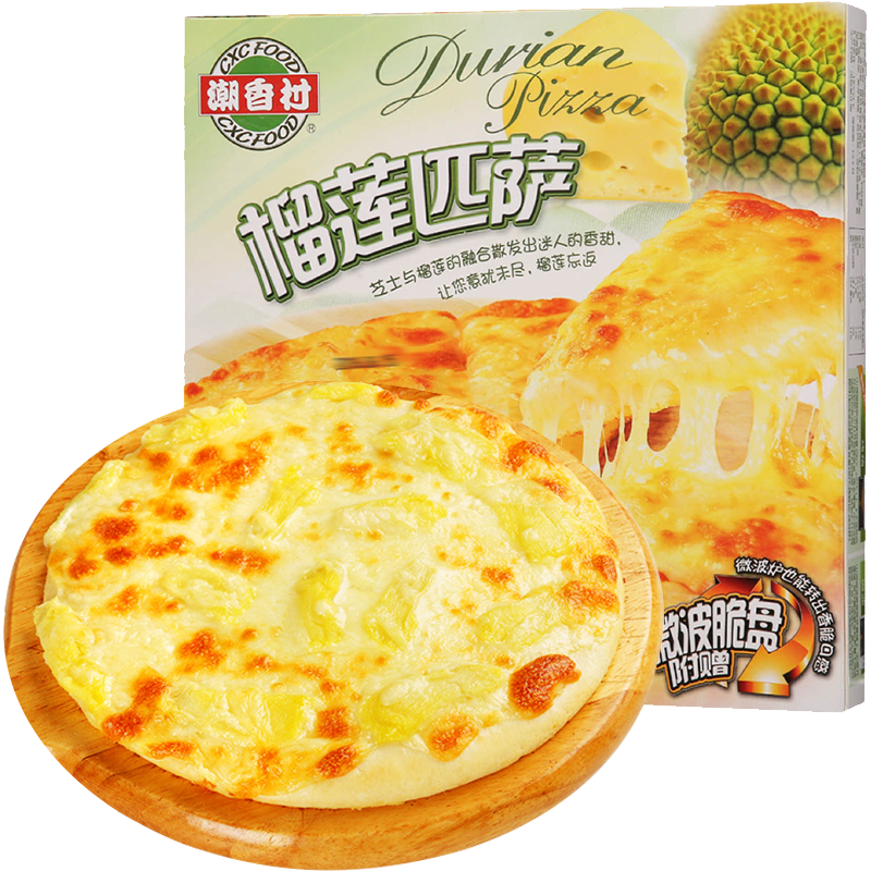 潮香村 榴莲披萨320g*1盒 冷冻食品 西式烘焙 马苏里拉芝士pizza半成品