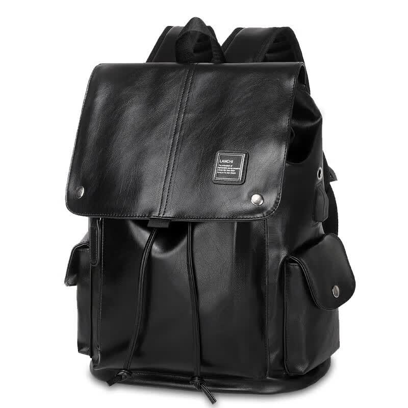 ceock【ck大牌】轻奢真皮双肩包男士时尚电脑包 大容量背包pu头层牛皮