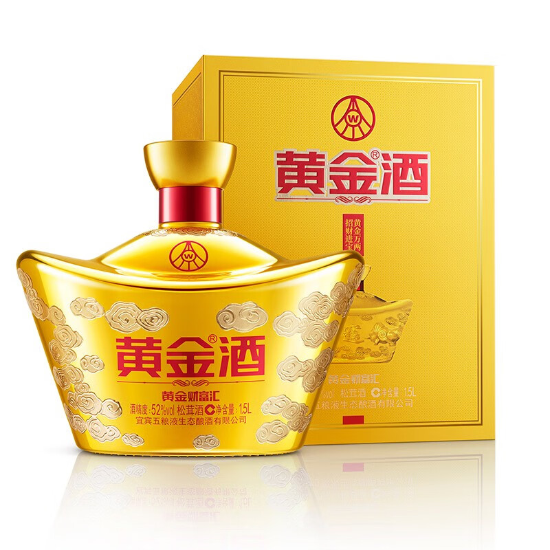 黄金酒【品牌直营】52度松茸酒1500ml*1坛送礼白酒基酒高端伴手礼盒 52度 1.5L 1坛 3斤大坛装