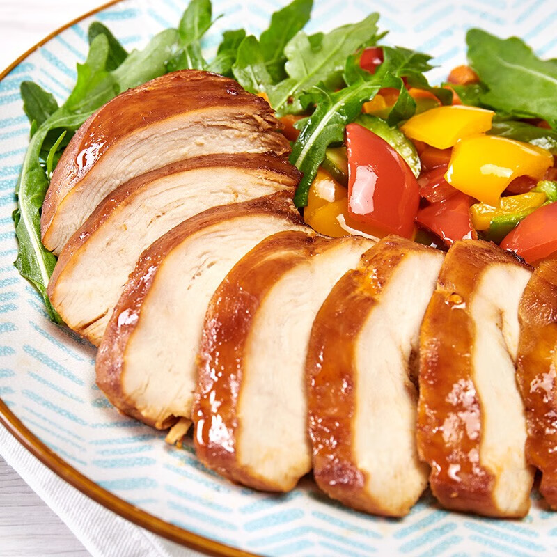 低脂沙拉鸡胸肉高蛋白低脂健身代餐鸡胸肉健康零食 烟熏味100g*6袋