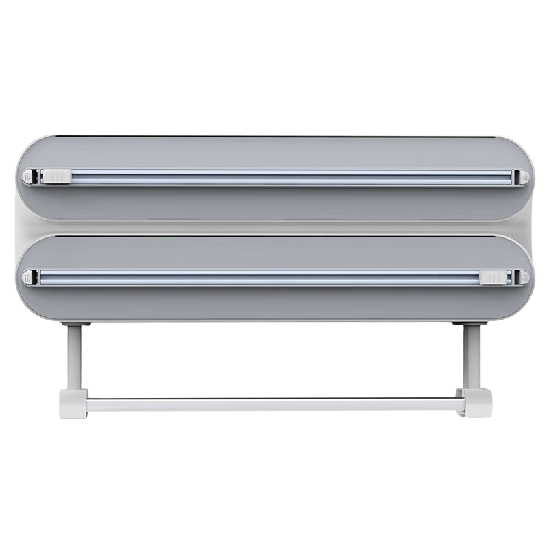 京严切割器磁吸冰箱厨房家用免撕保鲜膜罩切割盒子神器壁挂收纳保鲜膜 银白【30cm保鲜膜+双层切割器】