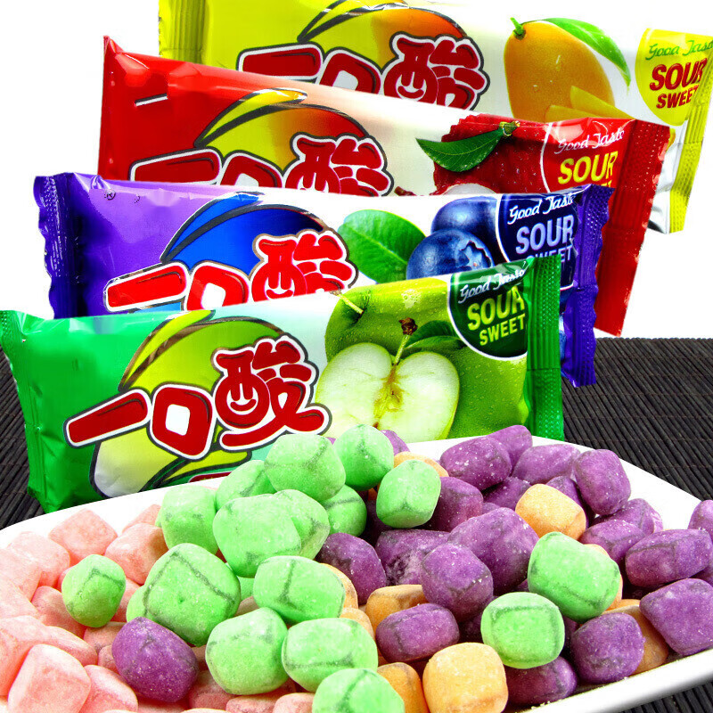 速缘乐一口酸软糖8090后怀旧零食儿时回忆童年橡皮qq糖果dh 荔枝味30