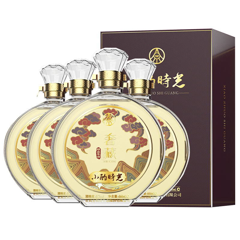 宜宾五粮液生态酿酒 小酌时光·奢藏 (蛹虫草酒) 52度浓香型白酒 666