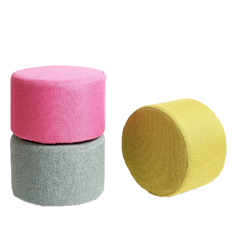 小矮凳换鞋凳沙发凳布艺创意圆凳子成人家用小板凳软凳子 西瓜 布艺(可拆洗) 20*28cm