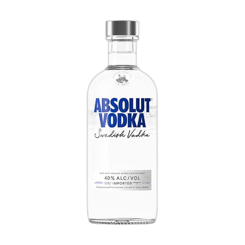 绝对伏特加absolut vodka 原味经典 瑞典进口洋酒 保乐力加 一瓶一码