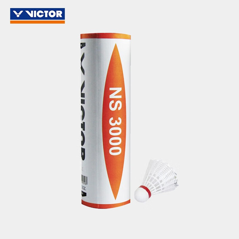 威克多（VICTOR） VICTOR 胜利羽毛球尼龙羽毛球 塑料耐打 NS-2000 NS-3000白色中速（ 1筒 ）