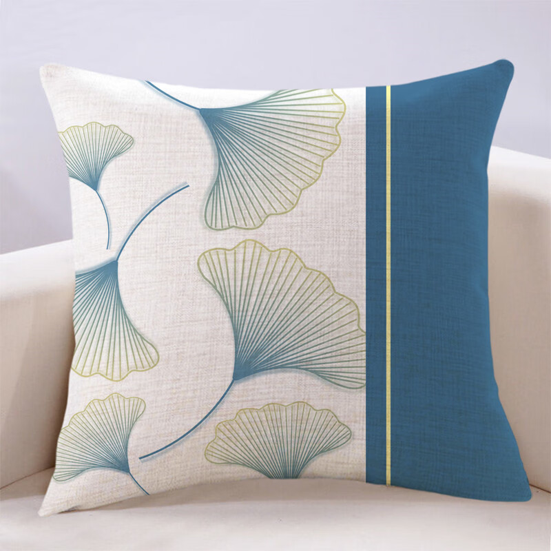 万燊简约现代唯美小清新银杏客厅沙发抱枕卧室床头靠背靠垫午睡趴趴枕 I款 60X60CM(枕套加枕芯）