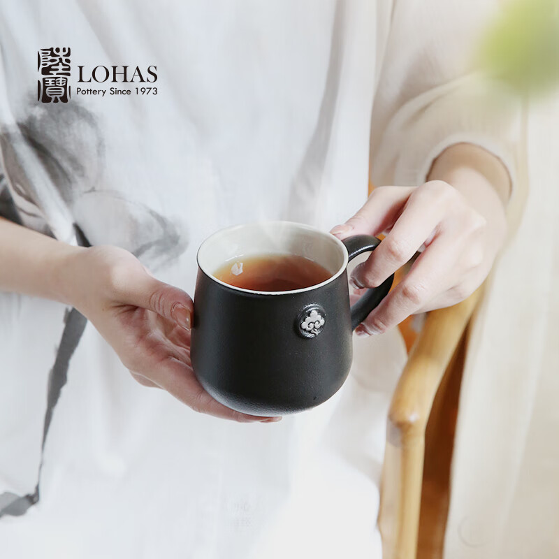 陆宝泡茶杯带过滤马克杯子水杯铂金办公杯可定制礼盒装 云中锦书盖杯