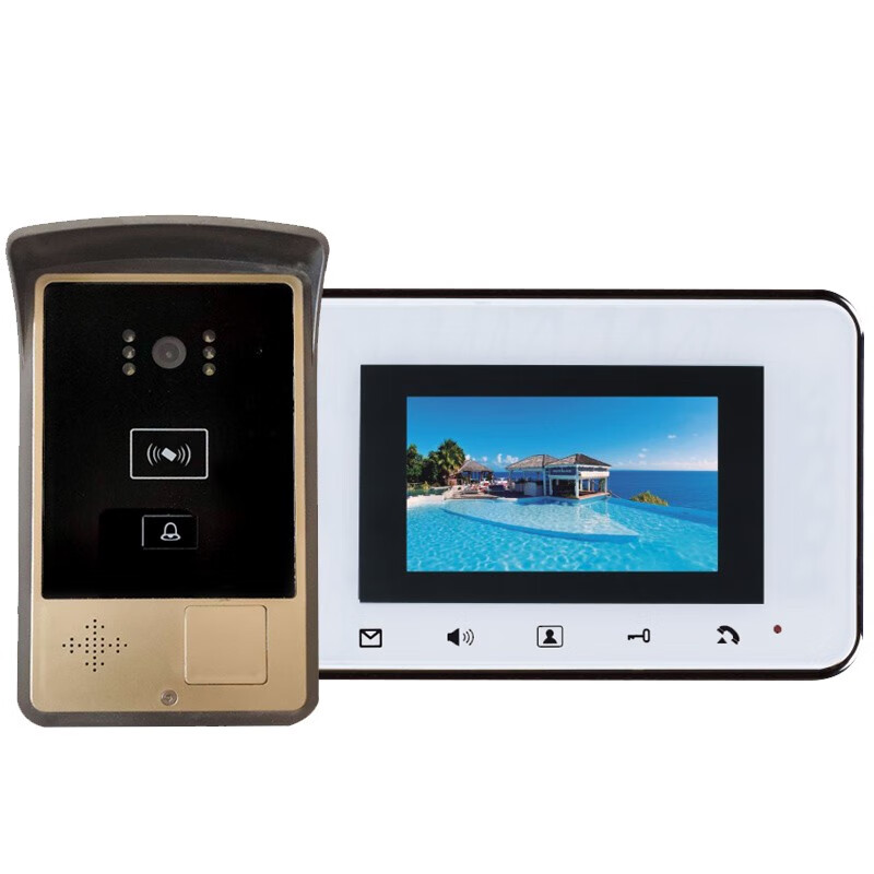 奥硕天可视对讲门铃 家用高清智能有线别墅可视对讲门禁系统 4.