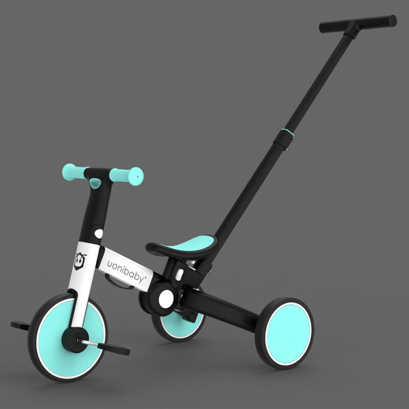 uonibaby儿童平衡车多功能三轮车无脚踏溜溜车15岁滑行可折叠手推车