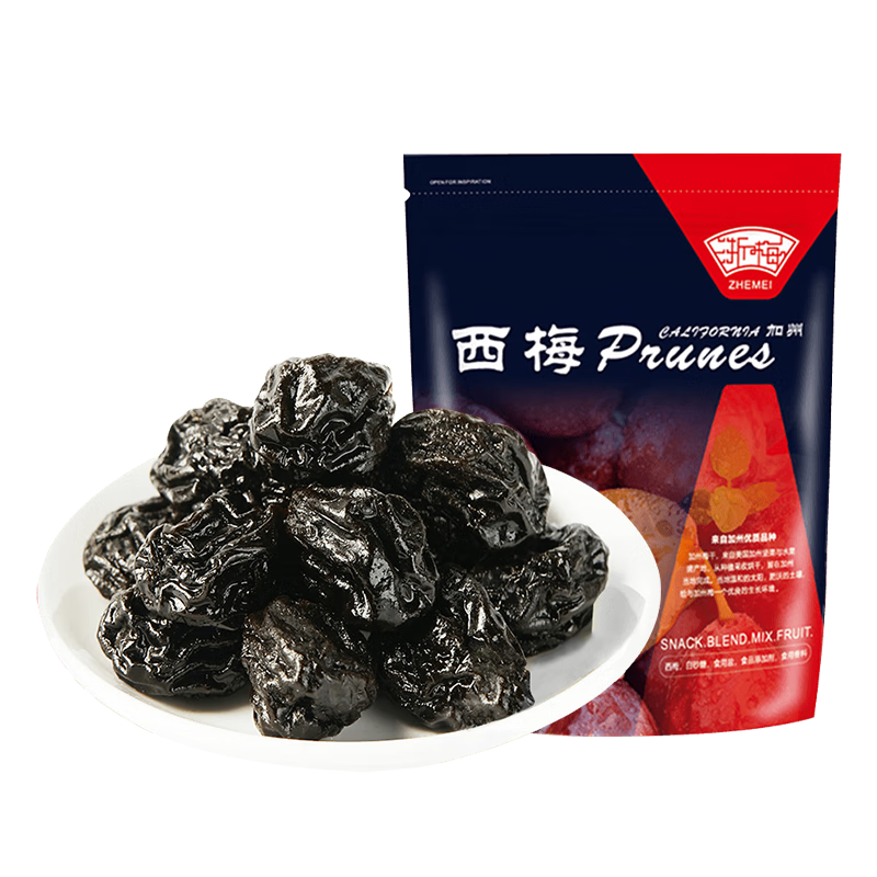 浙梅大西梅500g家庭分享装酸甜梅子果干加州西梅价格走势|蜜饯果干历史价格查询