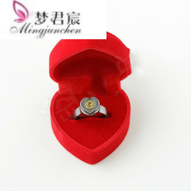 子弹壳戒指男女情侣对戒 创意手工艺品 95铁戒指 心形