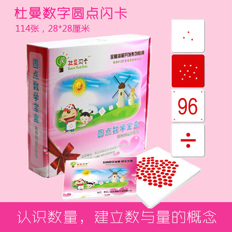 数字圆点卡点点卡早教闪卡婴幼儿启蒙早教全套大卡114张 数字圆点卡