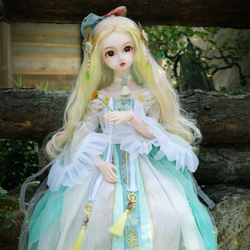 换装娃娃套装礼盒60cm大号bjd洋娃娃公主玩具女孩sd玩偶女生礼物 翡翠