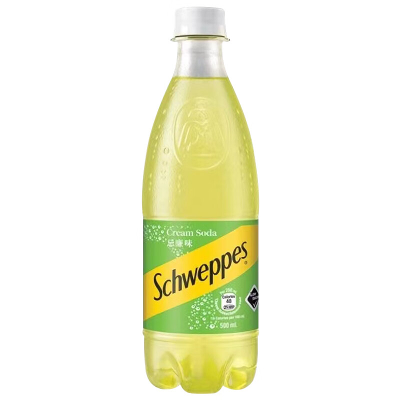 怡泉香港版进口Schweppes玉泉忌廉汽水碳酸饮料奶油味网红饮品 玉泉奶油味500mL*4瓶