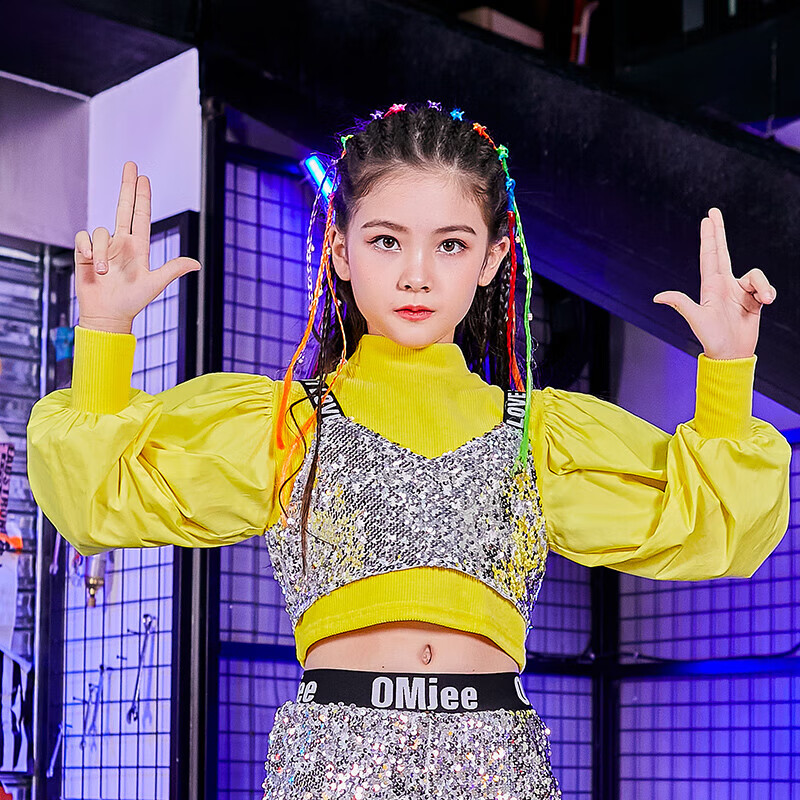 优想妮(youxiangni)儿童模特t台走秀时尚服装街舞爵士舞服演出服t台