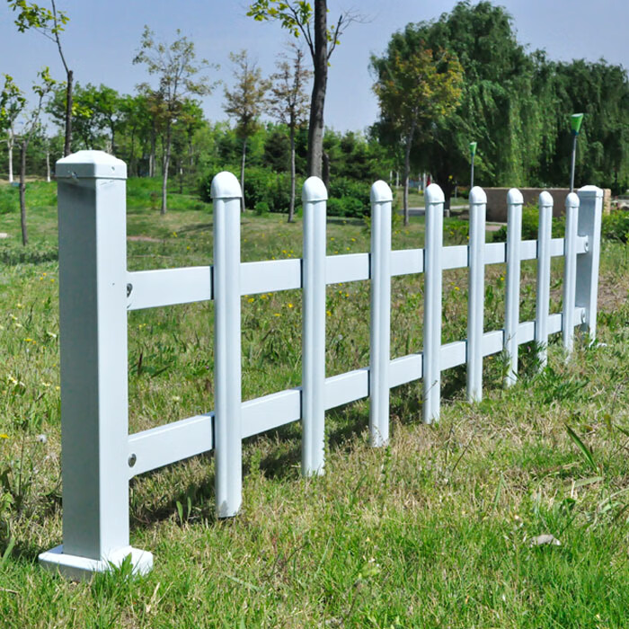 铁艺栅栏锌钢草坪绿化护栏室外花坛花园围栏市政户外防护栏杆 白 