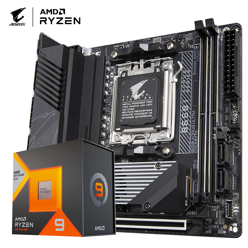 技嘉（GIGABYTE）主板CPU套装板U套装 B650I AORUS ULTRA​+AMD 7000系列 锐龙9 7900X3D