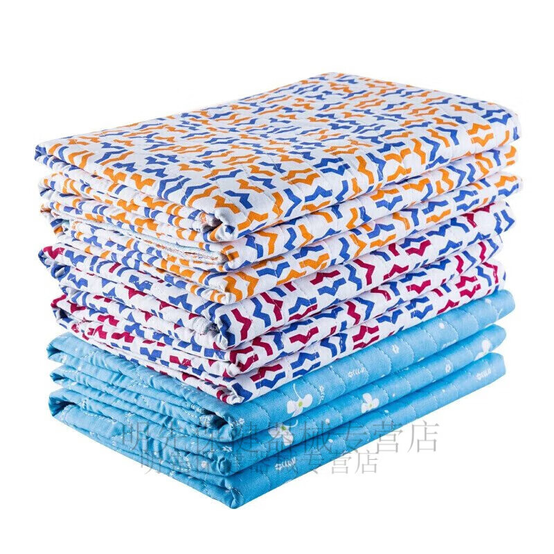 健康隔尿防水可洗老年人超大尿不湿床透气纯棉床单婴儿老人护理 绿蓝