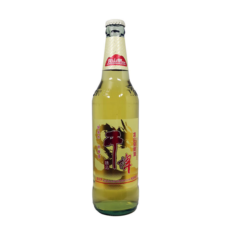 洁方 辽宁特产龙山泉干啤啤酒480ml×12瓶装整箱泉水精酿 480ml*12瓶