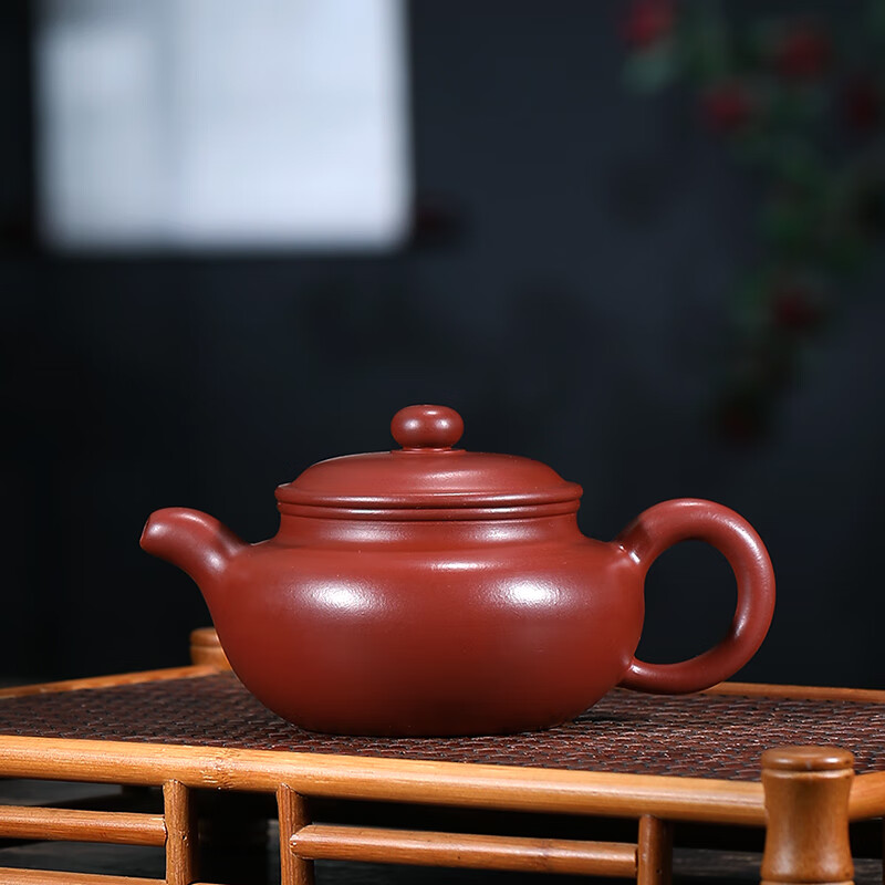 陶舍轩宜兴紫砂壶鸡血大红袍【仿古】泡养效果惊人制壶名家单芳制作