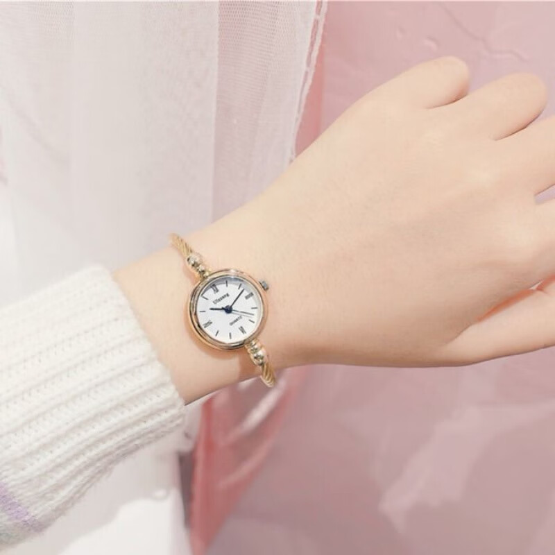 手表女学生韩版简约风复古潮流防水ins闺蜜款女生少女心森系 半罗马款