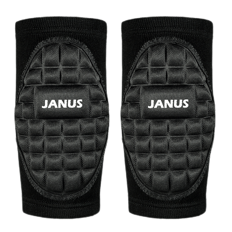兩只裝 JANUS 蜂窩防撞加厚海綿 專業(yè)足球守門員跪地排球運動護膝蓋護具 JA599 黑色 一雙兩只 XL 建議體重140斤以上使用
