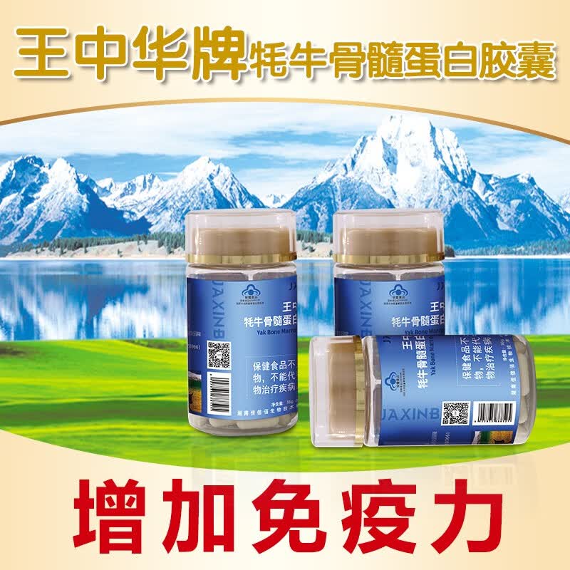 佳信佰王中华牌牦牛骨髓蛋白胶囊 补充骨营养关节疏松骨痛中老年长辈送 120粒1瓶