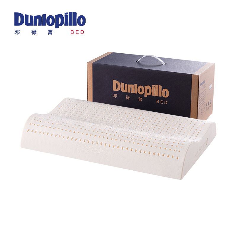 邓禄普Dunlopillo ECO低波浪枕 斯里兰卡进口天然乳胶枕头 人体工学 快速回弹 颈椎枕 天然乳胶含量96%