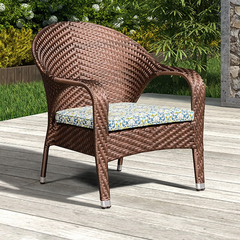 藤椅三件套户外休闲桌椅阳台藤椅茶几三件套庭院客厅休闲桌椅组合 1把