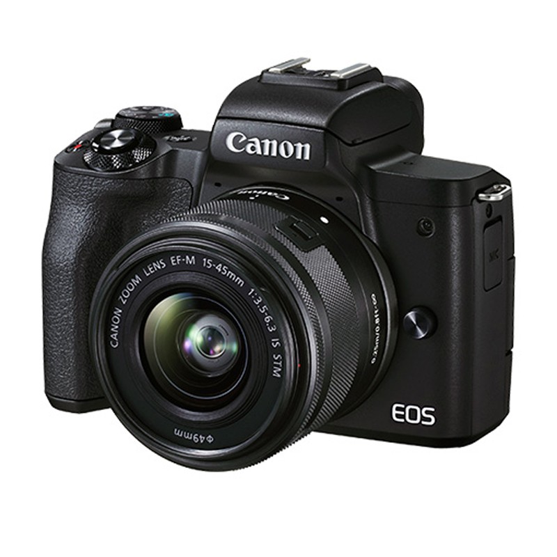 佳能（Canon）EOS M50 Mark II M50二代 微单数码相机 黑色15-45标准变焦镜头套装（约2410万像素/眼部追焦）