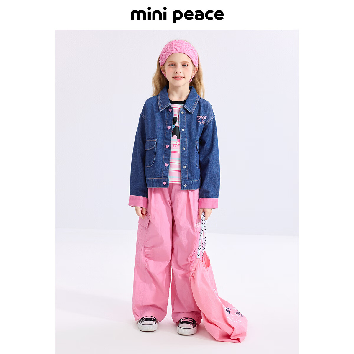 MiniPeace太平鸟童装女童牛仔外套FBBJF1208 马里布蓝 140cm