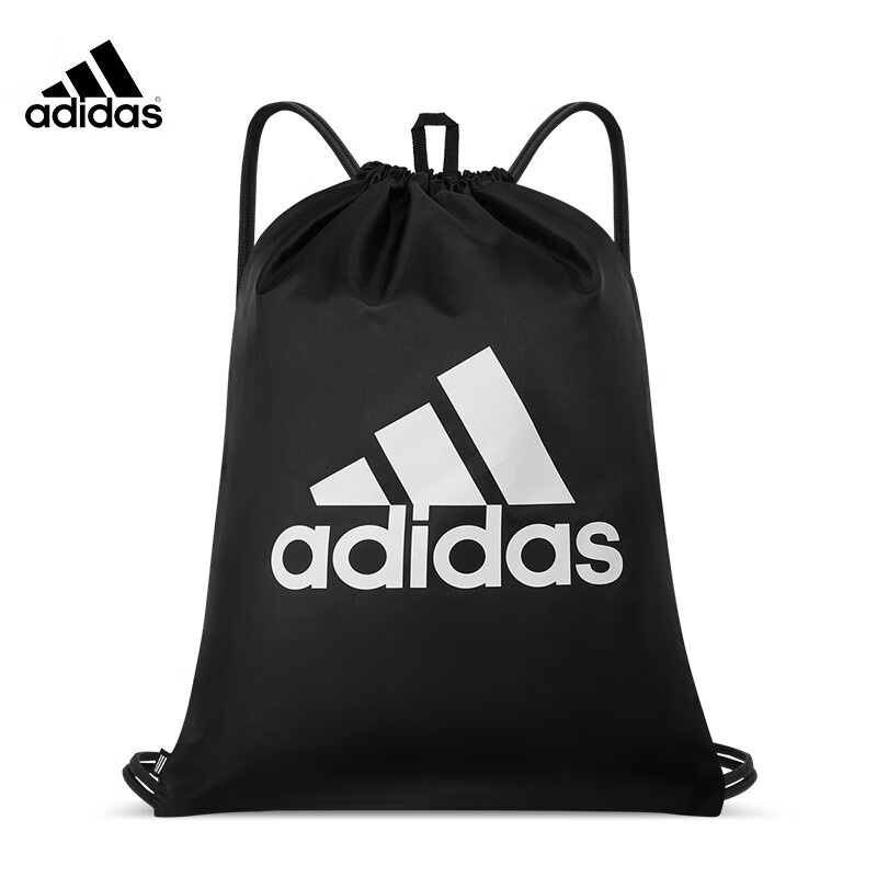 阿迪达斯 （adidas）抽绳包运动包训练包男足球鞋包收纳袋休闲背包排球束口袋 黑色