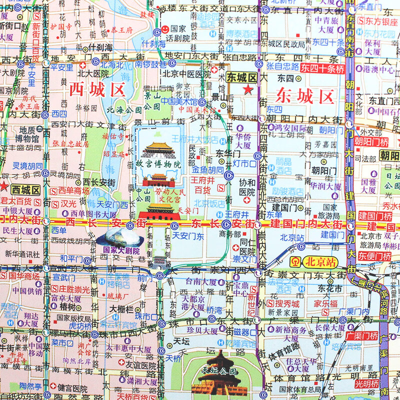 2023年新版 北京地图大城区详图旅游交通 超大六环完整版六环全景北京