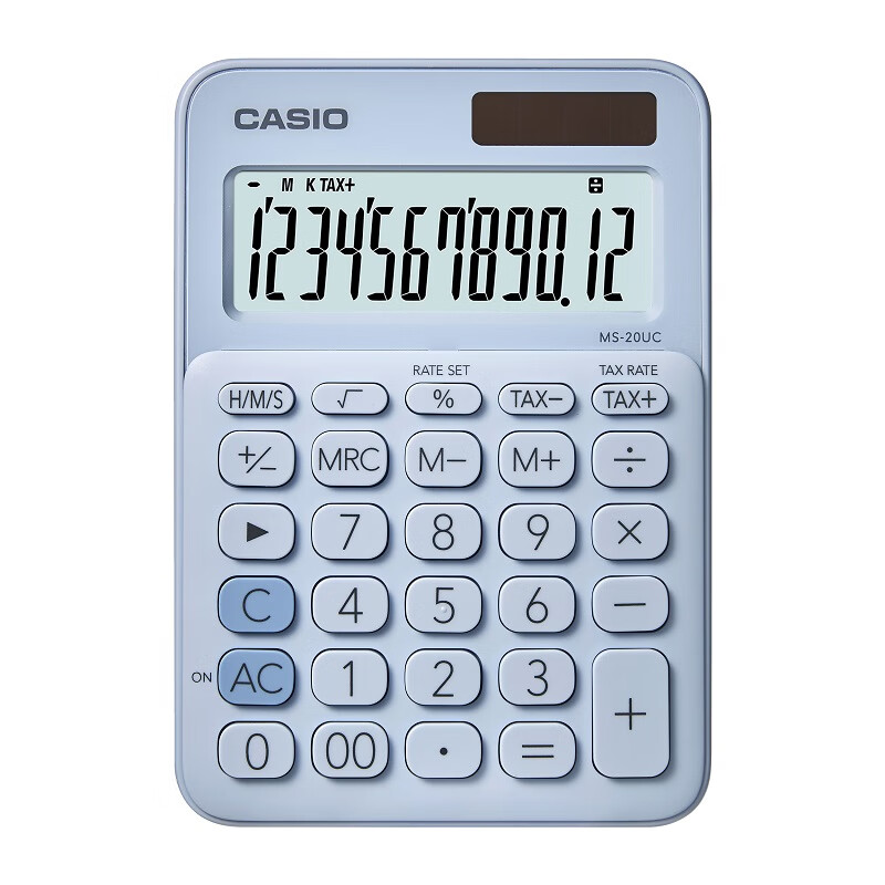 卡西欧(casio)ms-20uc 少女心机办公计算器 天际蓝
