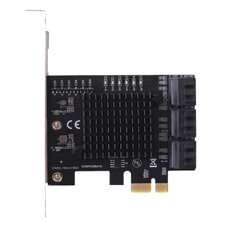 乐扩SATA3扩展卡6口PCIE转接卡SSD固态机械硬盘