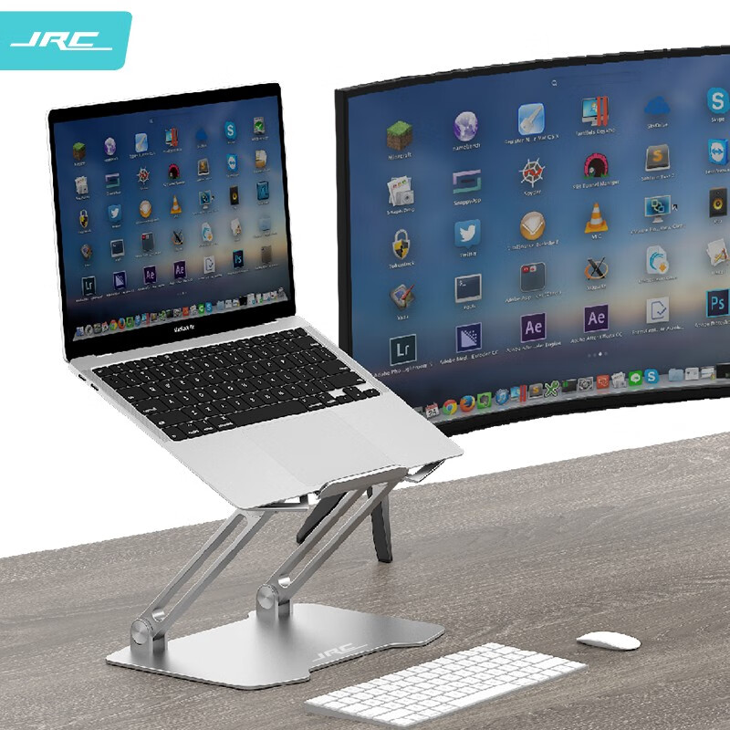 JRC 笔记本支架 电脑可调升降散热器 铝合金折叠便携支架 联想拯救者r9000p小新苹果华为戴尔显示器增高托架