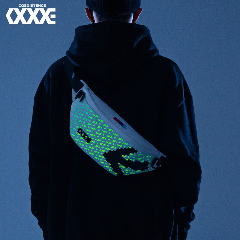 coexistence斜挎包男潮流单肩胸包男士个性时尚休闲运动腰包男迷你