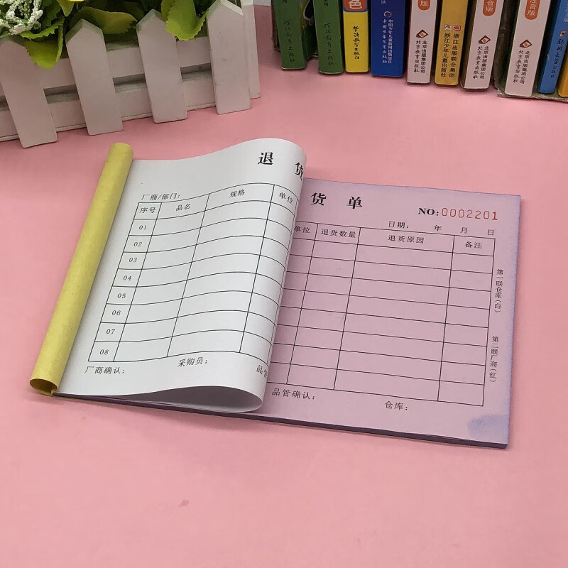 益方物品退货单二三联定制工厂材料物料退货申请单产品仓库退货表格单