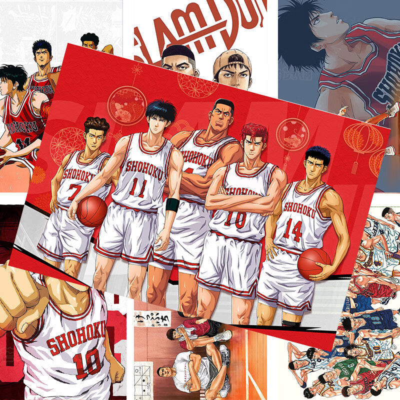 锐姆灌篮高手海报动漫墙纸周边海报8张动漫饭卡贴卧室 灌篮高手海报