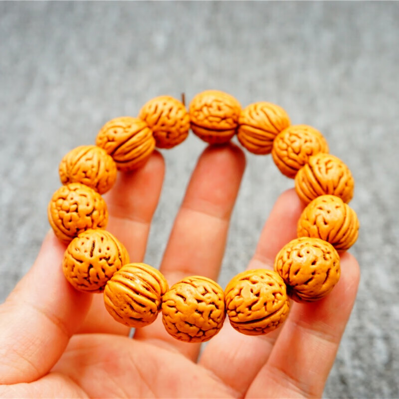 昂比熊桃核手串山桃核小桃胡手链脑纹核桃精品通货男女佛珠 精选